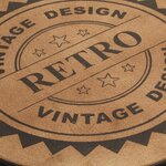 vidaXL Tabouret de bar imprimé en toile lot de 2 cuir chèvre véritable