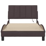 vidaXL Cadre de lit sans matelas marron foncé 100x200 cm tissu