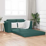vidaXL Canapé-Lit Vert foncé 148 x 71 x 83 cm tissu