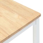 vidaXL Chaises à manger 2 Pièces blanc bois massif caoutchouc
