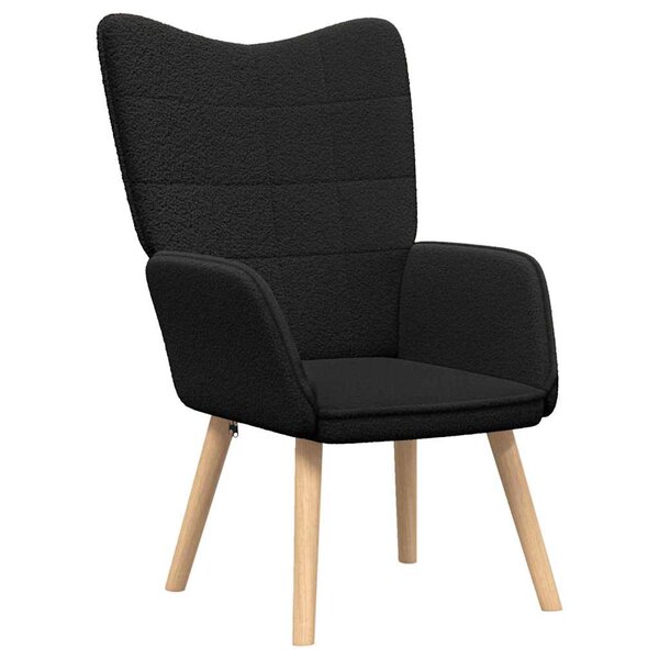 vidaXL Fauteuil relaxant Noir 62 x 67 x 95.5 cm tissu