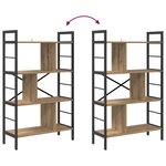 vidaXL Étagère Chêne artisanal 75 x 30 x 123 5 cm Bois d'ingénierie