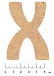 Alphabet en bois MDF adhésif 7 5cm Lettre X