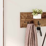 vidaXL Porte-manteau mural avec étagère Bois ancien 80 x 10.5 x 18 cm