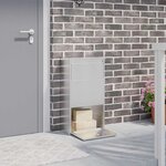 vidaXL Boîte de dépôt de colis avec porte Chrome 44 x 22 x 82 cm Acier