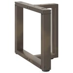 vidaXL Pieds de table basse en T 2 pièces noir 50 x 25 x (42-43) cm acier