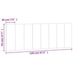 vidaXL Coussin de tête de lit Hanko bleu 120 cm velours