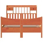 vidaXL Cadre de lit sans matelas cire marron 160x200cm bois pin massif