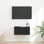 vidaXL Meuble TV mural Noir 60 x 31 x 29.5 cm Bois d'ingénierie