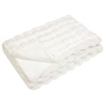 vidaXL Couverture en Fourrure de Lapin Synthétique Olite 4 Pièces Blanc