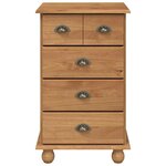 vidaXL Commode 5-Tiroir ASKIM Marron 48 5 x 40 x 79 cm