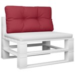 vidaXL Coussin de palette rouge bordeaux 70x40x12 cm tissu