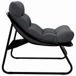 vidaXL Mobilier de jardin avec coussin 2 Pièces Noir 60 5 x 81 x 71 cm