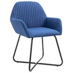vidaXL Chaises à manger lot de 2 bleu tissu