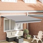 vidaXL Store Rétractable Automatique Gris Clair 300x250 cm