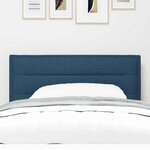 vidaXL Tête de Lit LED Design Lignes Bleue 90 cm Tissu