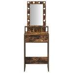 vidaXL Table de Toilette Marron 50 x 41 x 140 cm Bois d'ingénierie