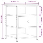 vidaXL Tables de chevet 2 Pièces sonoma gris 40x42x56cm bois d'ingénierie