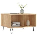 vidaXL Table basse Chêne sonoma 60x50x36 5 cm Bois d'ingénierie