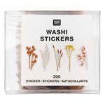 Washi stickers fleurs séchées - 200 pièces