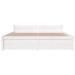 vidaXL Cadre de lit sans matelas blanc bois massif 140x190 cm