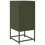 vidaXL Table de chevet vert olive 36x39x78 cm acier laminé à froid