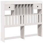 vidaXL Tête de lit avec rangement blanc 135 cm bois massif de pin
