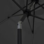 vidaXL Parasol avec LED et mât en aluminium 300 cm Anthracite