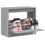 vidaXL Armoire à chaussures sonoma gris 80x42x69 cm bois d'ingénierie