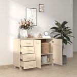 vidaXL Buffet HAMAR Marron miel 113x40x80 cm Bois massif de pin