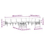 vidaXL Ensemble de canapé de jardin 8 Pièces Anthracite Acier