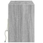 vidaXL Meuble TV mural avec lumières LED sonoma gris 130x31x45 cm