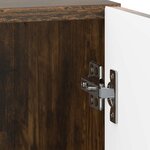 vidaXL Table de chevet Chêne fumé 43 x 34 5 x 47 cm Bois d'ingénierie