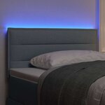 vidaXL Tête de lit LED avec des lumières à LED Gris clair 90 cm tissu
