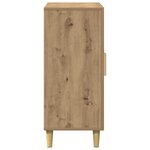 vidaXL Buffet chêne artisanal 90x34x80 cm bois d'ingénierie