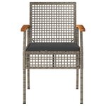 vidaXL Chaises de jardin coussins lot de 2 gris résine tressée acacia