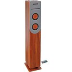 INOVALLEY HP34-CD-WOOD Tour de son Lecteur CD - Bluetooth - 100 W - USB - Bois et gris