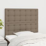 vidaXL Têtes de lit 2 Pièces Taupe 90x5x78/88 cm Tissu