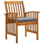 vidaXL Ensemble à manger de jardin 5 Pièces avec coussins Acacia solide