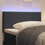 vidaXL Tête de lit LED avec des lumières à LED Gris foncé 80 cm tissu