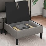 vidaXL Pouf avec Rangement Gris foncé Velours