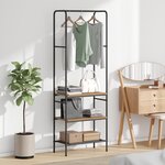 vidaXL Portant à vêtements avec étagères avec étagère chêne artisanal