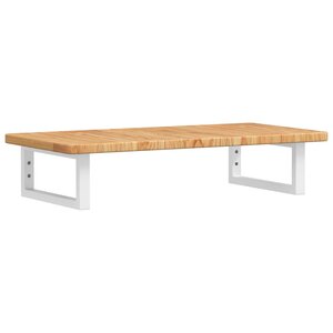 vidaXL Étagère de vasque murale acier et bois de chêne massif