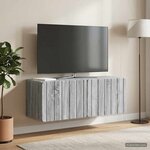 vidaXL Meuble TV mural 78 5 x 31 x 30 cm Sonoma gris Bois d'ingénierie