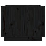 vidaXL Table basse Noir 80x50x40 cm Bois massif de pin