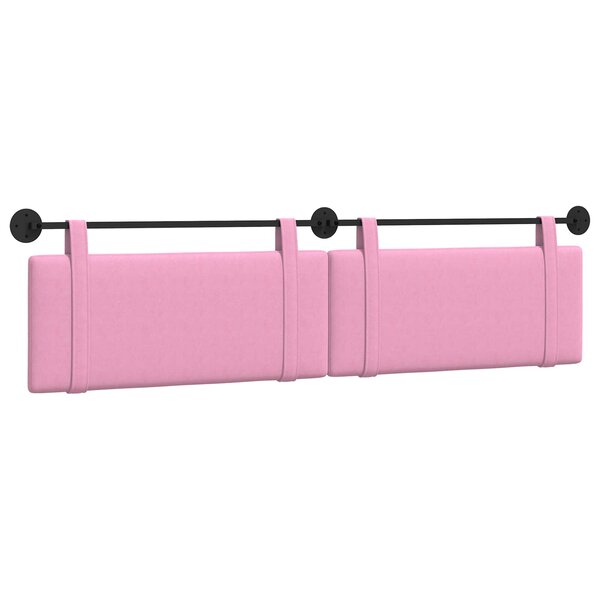 vidaXL Tête de lit suspendue Rose Tissu