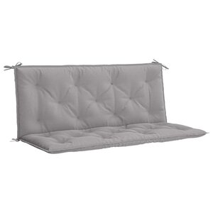 vidaXL Coussin de banc de jardin gris 120x(50+50)x7 cm tissu oxford