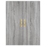 vidaXL Buffet haut Sonoma gris 69 5x34x180 cm Bois d'ingénierie