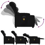 vidaXL Fauteuil inclinable de massage Noir Similicuir