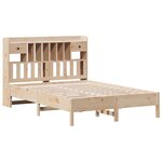 vidaXL Lit bibliothèque sans matelas 140x200 cm bois massif de pin